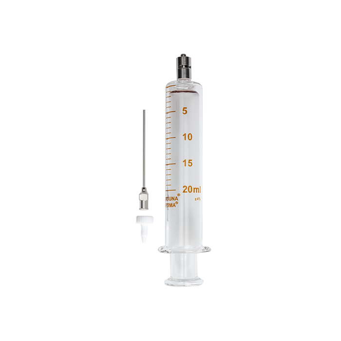 Luer-lock glass syringe (20 mL)