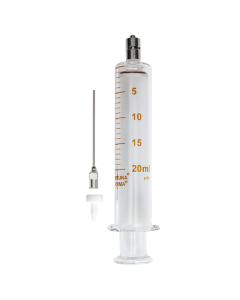 Luer-lock glass syringe (20 mL)